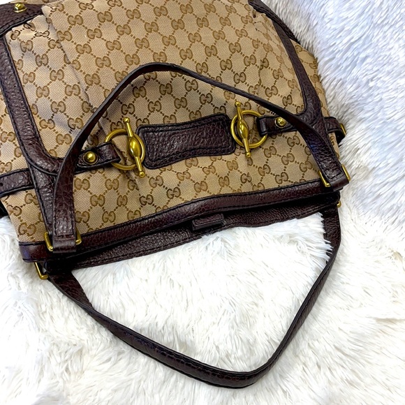 GUCCI GG WEB GUCCISIMA JOCKEY HOBO SPY BAG - Picture 6 of 15